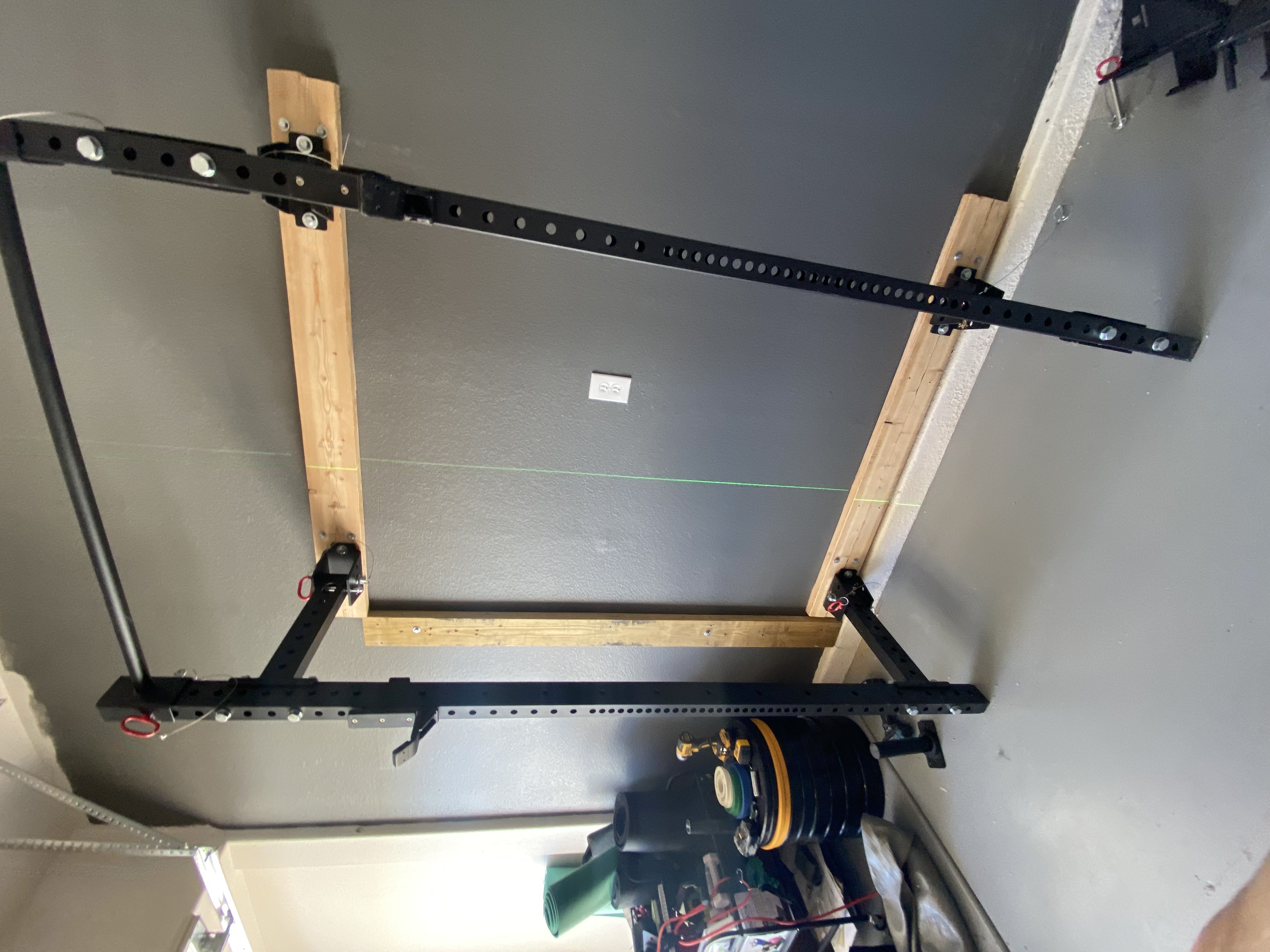 Foldable wall rack install
