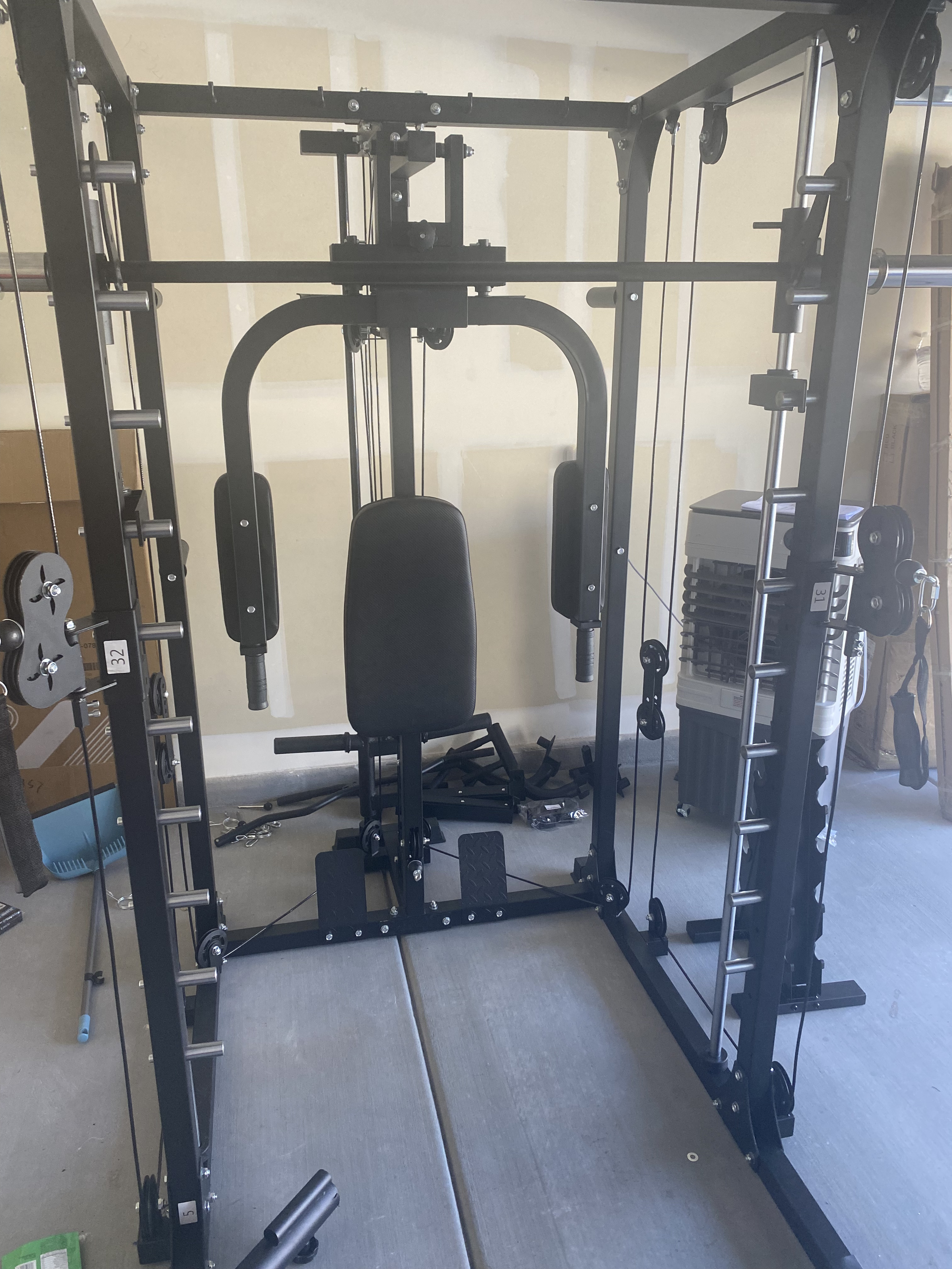 Full gym rack system installation