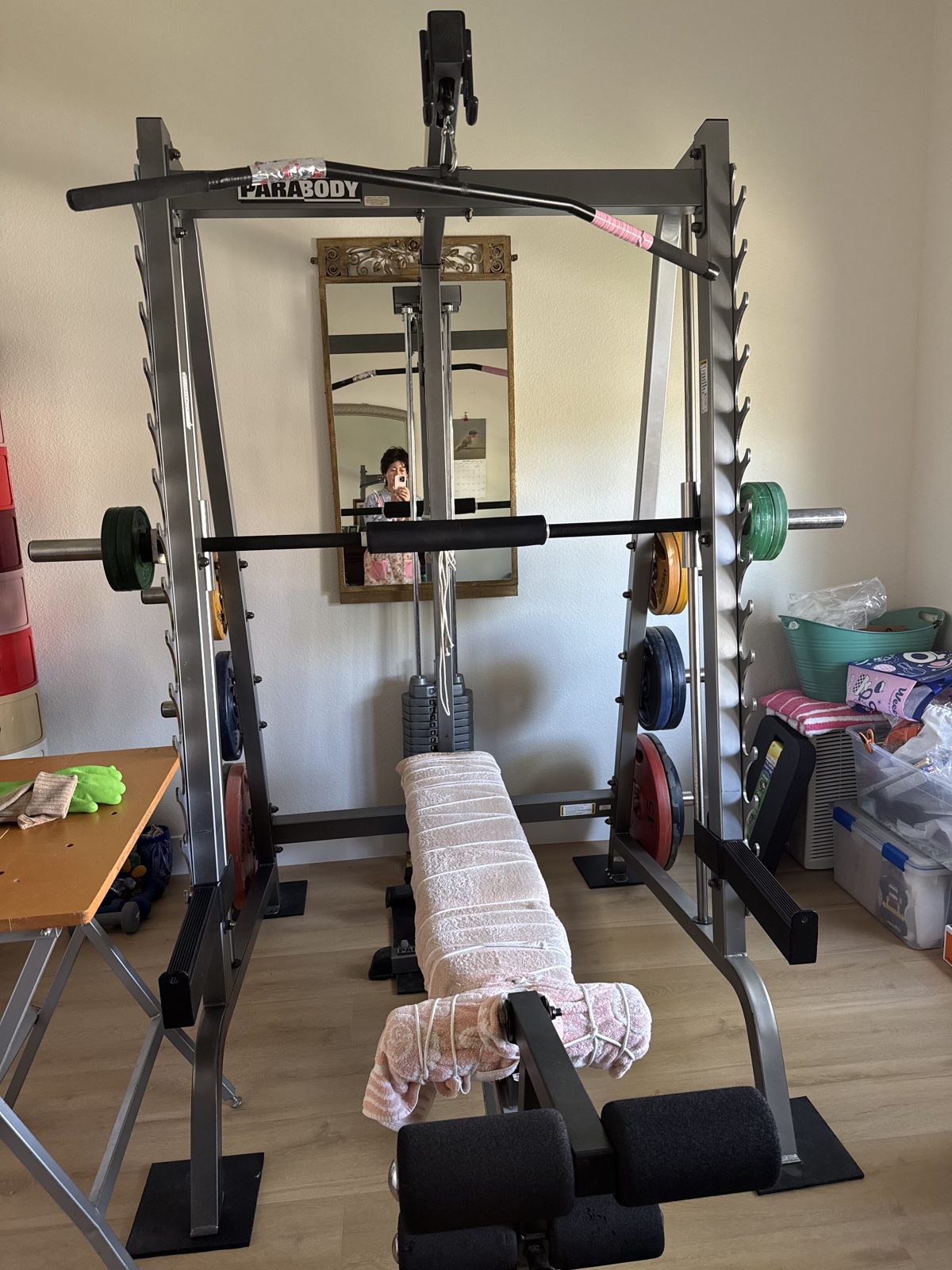Parabody smith machine and bench install