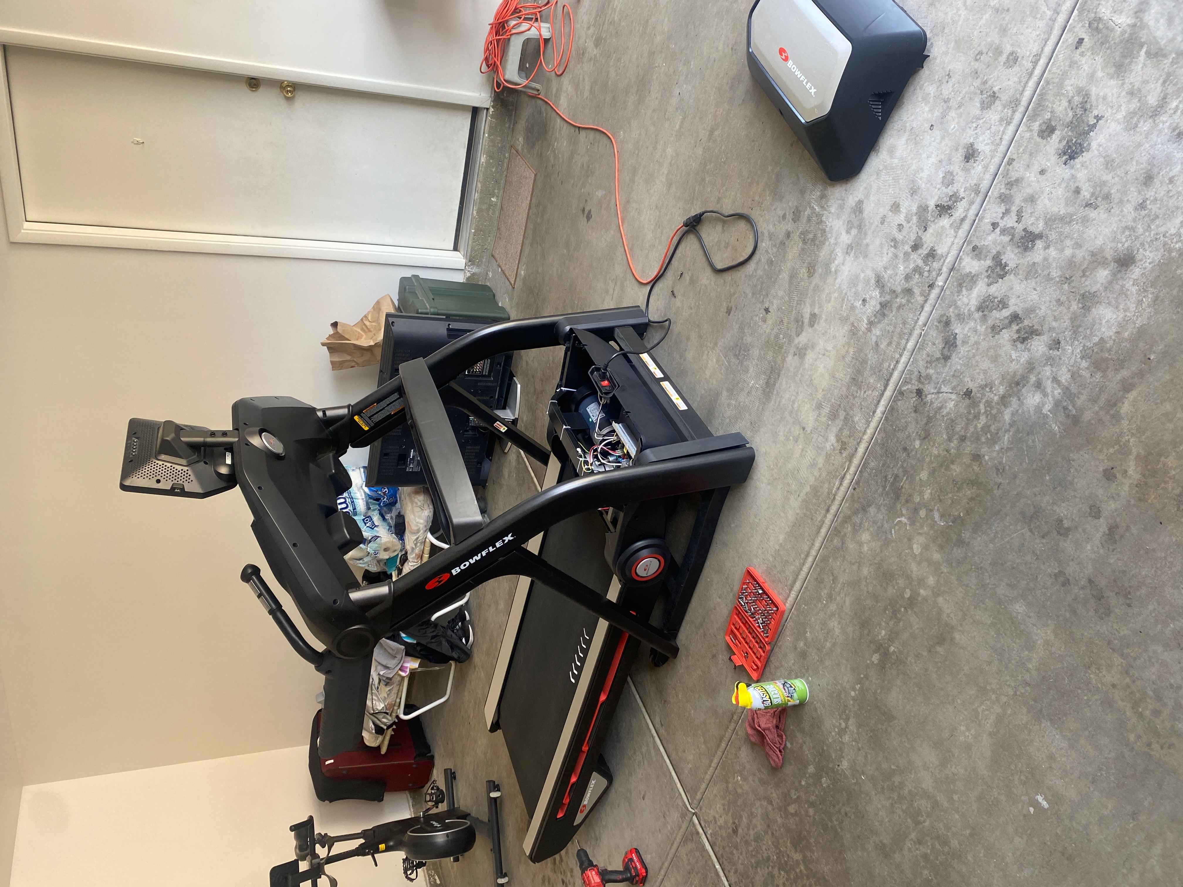 Treadmill assembly in a Las Vegas garage